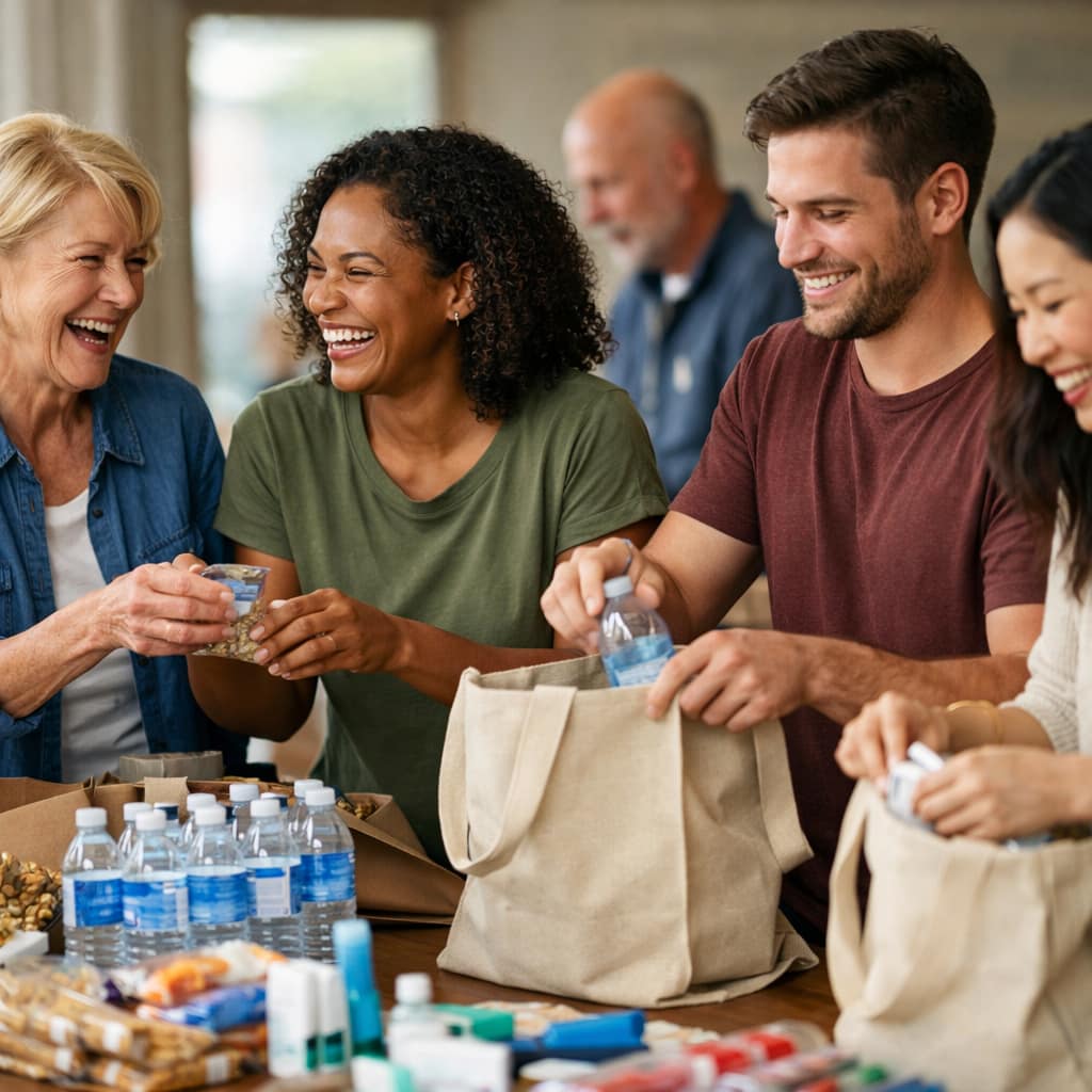 Team making thank-you calls together